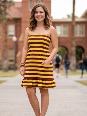 E5 Campus Classics Womens ASU Arizona State Sun Devils Sundress Dress New S-XL